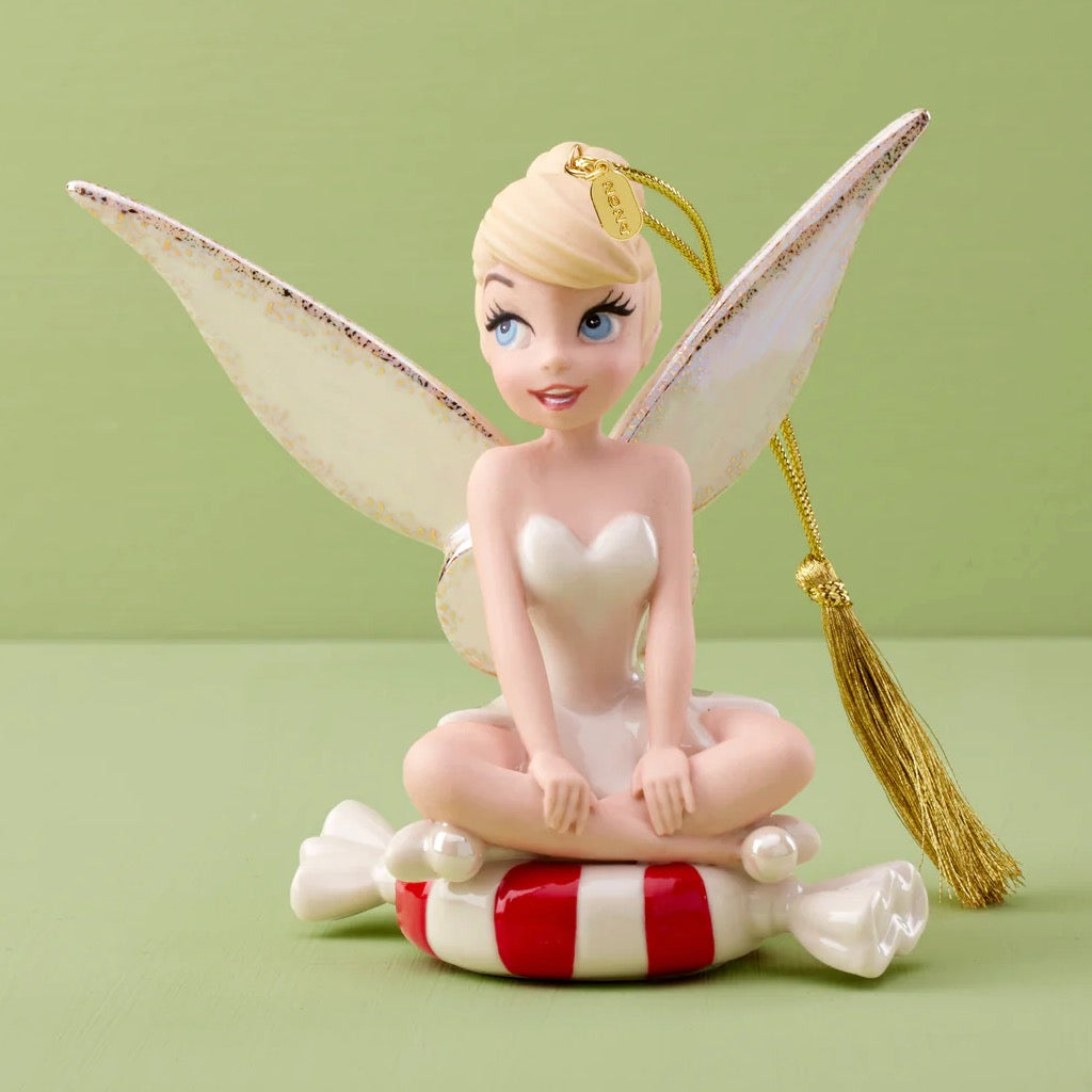 Lenox 2024 Disney Tinker Bell On Peppermint Ornament Uminex 